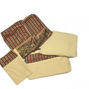 Gorgeous Full Sheets Bedding Set Tan Red Brown